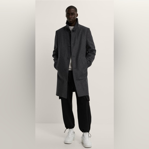 ZARA Men’s SHAWL COLLAR COAT Size SMALL New!
